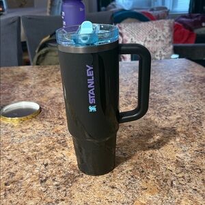 Stanley Black Mug with Blue Lid